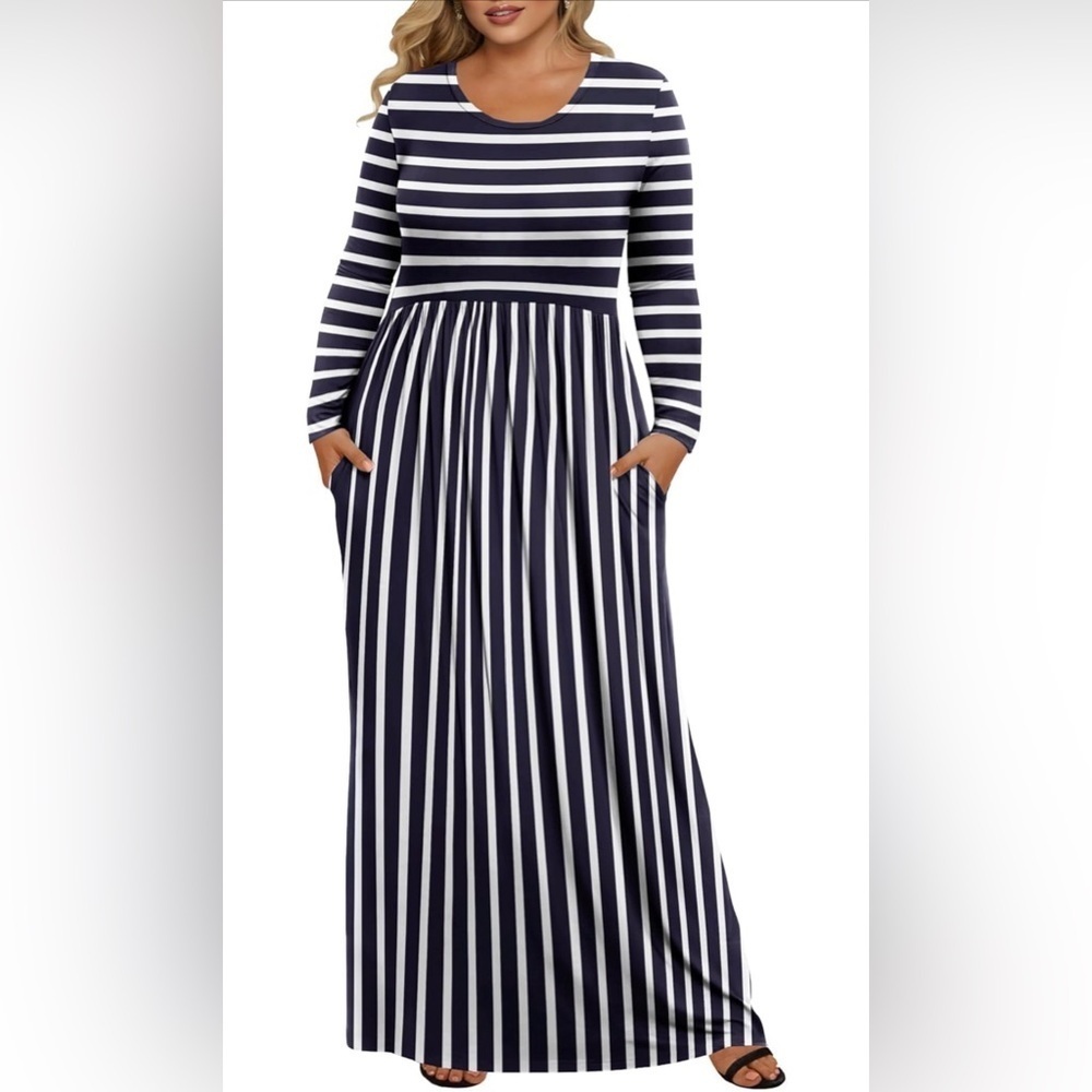 🆕Plus Size Maxi Dress with Pockets 1X-5X